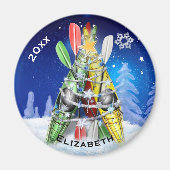 De kerstboom van Kayak Magneet (Voorkant)