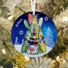 De kerstboom van Kayak Metalen Ornament