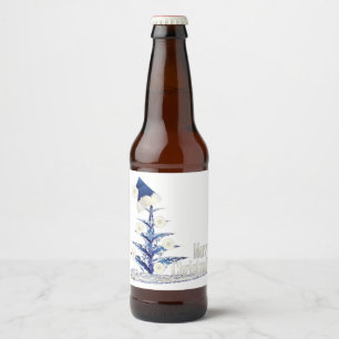 De kerstboom van Kerstman Bier Etiket