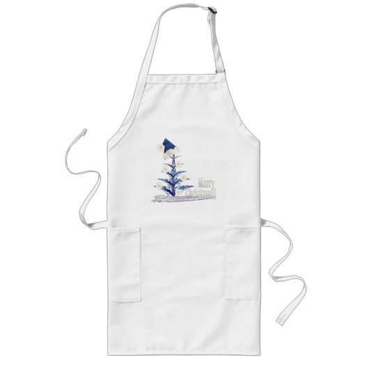 De kerstboom van Kerstman Lang Schort (Voorkant)
