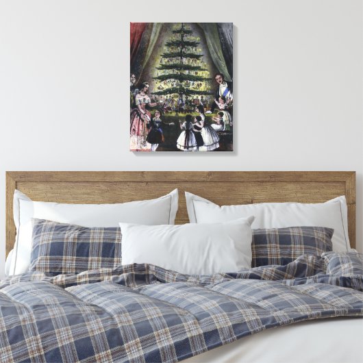 De kerstboom van koningin Victoria Canvas Afdruk (Insitu (Slaapkamer))