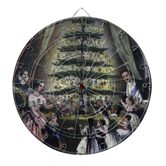 De kerstboom van koningin Victoria Dartbord (Voorkant)