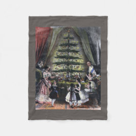 De kerstboom van koningin Victoria Fleece Deken