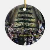 De kerstboom van koningin Victoria Keramisch Ornament (Voorkant)