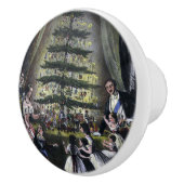 De kerstboom van koningin Victoria Keramische Knop (Rechts)