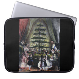 De kerstboom van koningin Victoria Laptop Sleeve
