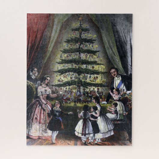 De kerstboom van koningin Victoria Legpuzzel (Verticaal)