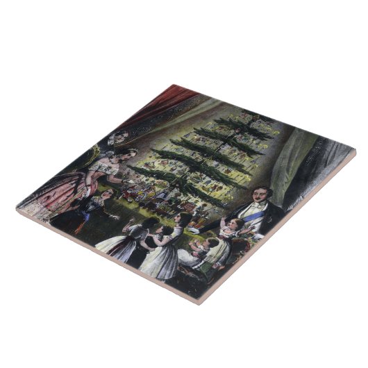 De kerstboom van koningin Victoria Tegeltje (Zijkant)