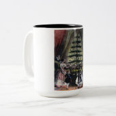 De kerstboom van koningin Victoria Tweekleurige Koffiemok (Voorkant links)