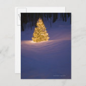 De Kerstboom van lit buiten Feestdagenkaart (Voorkant / Achterkant)