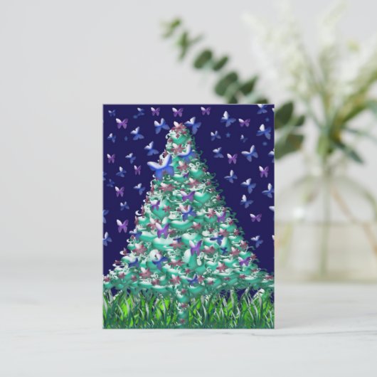 De Kerstboom van naturen Feestdagenkaart (Staand voorkant)