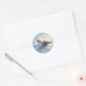 DE KERSTBOOM VAN SHARON SHARPE MEE NAAR HUIS NEMEN RONDE STICKER (Envelop)