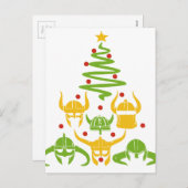 De Kerstboom van Viking Valhalla Feestdagenkaart (Voorkant / Achterkant)