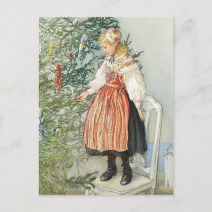 De kerstboom versieren - Carl Larsson Briefkaart