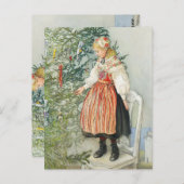 De kerstboom versieren - Carl Larsson Briefkaart (Voorkant / Achterkant)