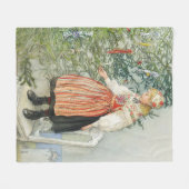 De kerstboom versieren - Carl Larsson Fleece Deken (Voorkant (Horizontaal))