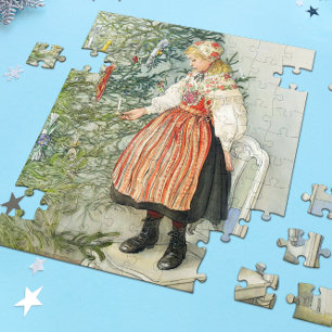 De kerstboom versieren - Carl Larsson Legpuzzel