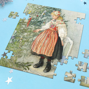 De kerstboom versieren - Carl Larsson Legpuzzel