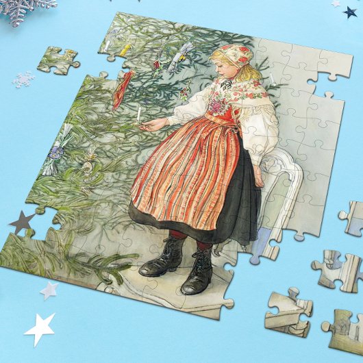 De kerstboom versieren - Carl Larsson Legpuzzel
