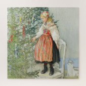 De kerstboom versieren - Carl Larsson Legpuzzel (Verticaal)