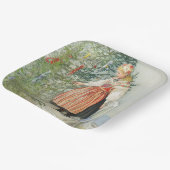 De kerstboom versieren - Carl Larsson Papieren Bordje (Gebogen)