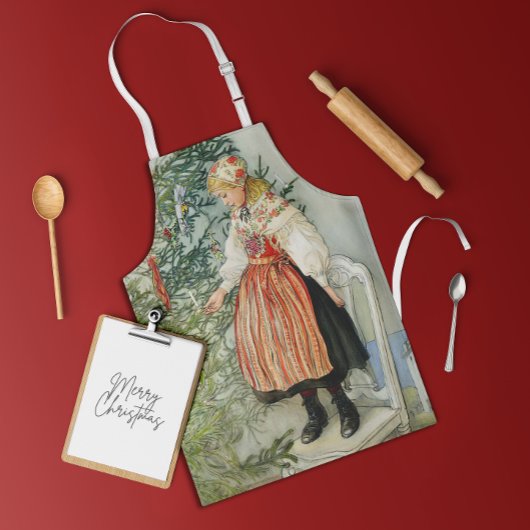 De kerstboom versieren - Carl Larsson Schort