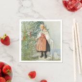 De kerstboom versieren - Carl Larsson Servet (Insitu)