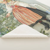 De kerstboom versieren - Carl Larsson Sherpa Deken (3/4)