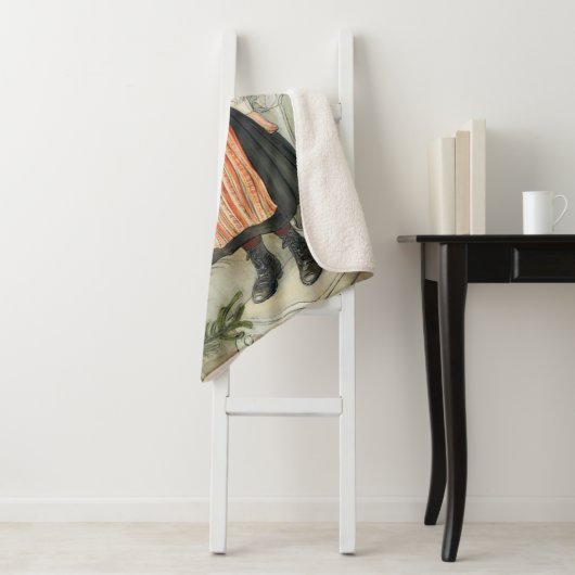 De kerstboom versieren - Carl Larsson Sherpa Deken (In situ)