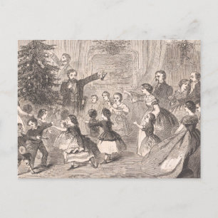 De kerstboom Winslow Homer Feestdagenkaart