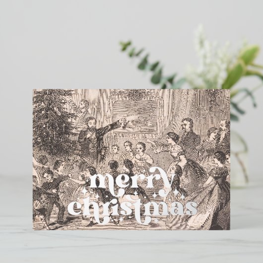 De kerstboom | Winslow Homer Folie Feestdagenkaart (Staand Voorkant)