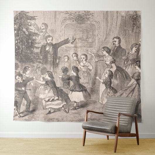 De kerstboom | Winslow Homer Wandkleed (In Situ (horizontaal))