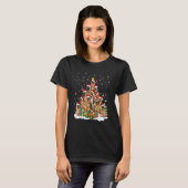 De kerstboomkerstman met Sherphed Santa Hat Pajama T-shirt (Voorkant volledig)