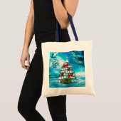 De kerstboomkunst tote bag (Voorkant (product))