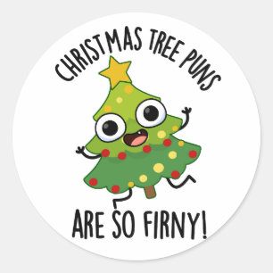 De kerstboompuns zijn zo grappig. ronde sticker