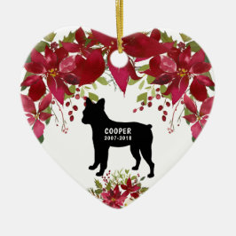 De kerstboomversiering van de Franse Bulldog-herde Keramisch Ornament