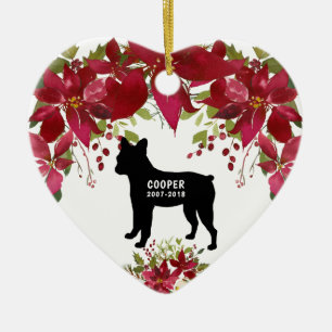 De kerstboomversiering van de Franse Bulldog-herde Keramisch Ornament