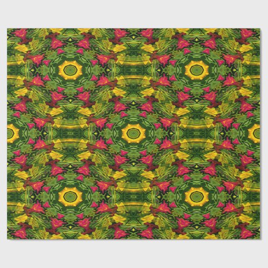 De kerstcactus...... cadeaupapier (Vlak)