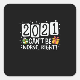 De kerstcadeau 2021 kan niet erger zijn vierkante sticker
