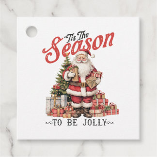 De kerstcadeau is het seizoen bedankjes labels