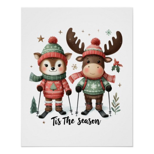 De kerstcadeau is het seizoen perfect poster (Voorkant)