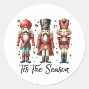 De kerstcadeau is het seizoen ronde sticker