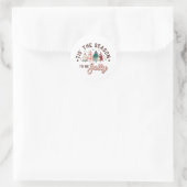 De kerstcadeau is het seizoen ronde sticker (Tas)