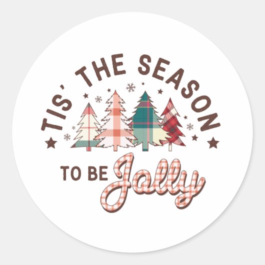 De kerstcadeau is het seizoen ronde sticker (Voorkant)