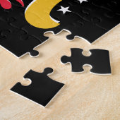 De kerstcadeau is mooi in het jaar legpuzzel (Zijkant)