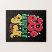 De kerstcadeau is mooi in het jaar legpuzzel (Horizontaal)