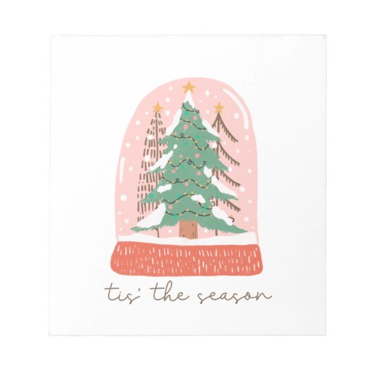 De kerstcadeauboom is het seizoen notitieblok (Voorkant)