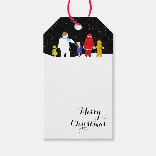 De kerstcadeauLabels van de feestdag Cadeaulabel (Voorkant)