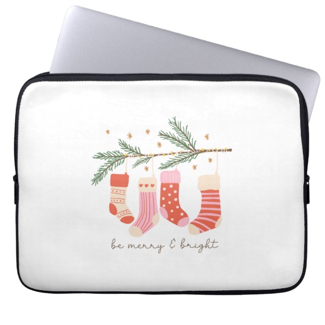 De kerstcadeautjes zijn fijn en helder laptop sleeve (Voorkant)