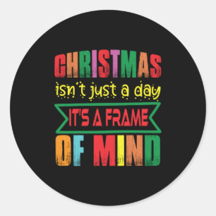 De kerstcadeautjes zijn niet slechts een dag ronde sticker